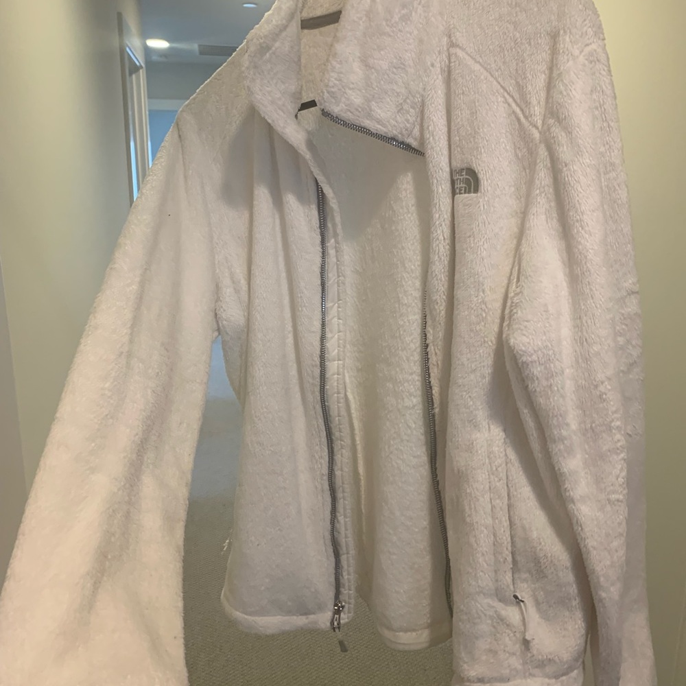Polar white North face Women’s fleece jacket